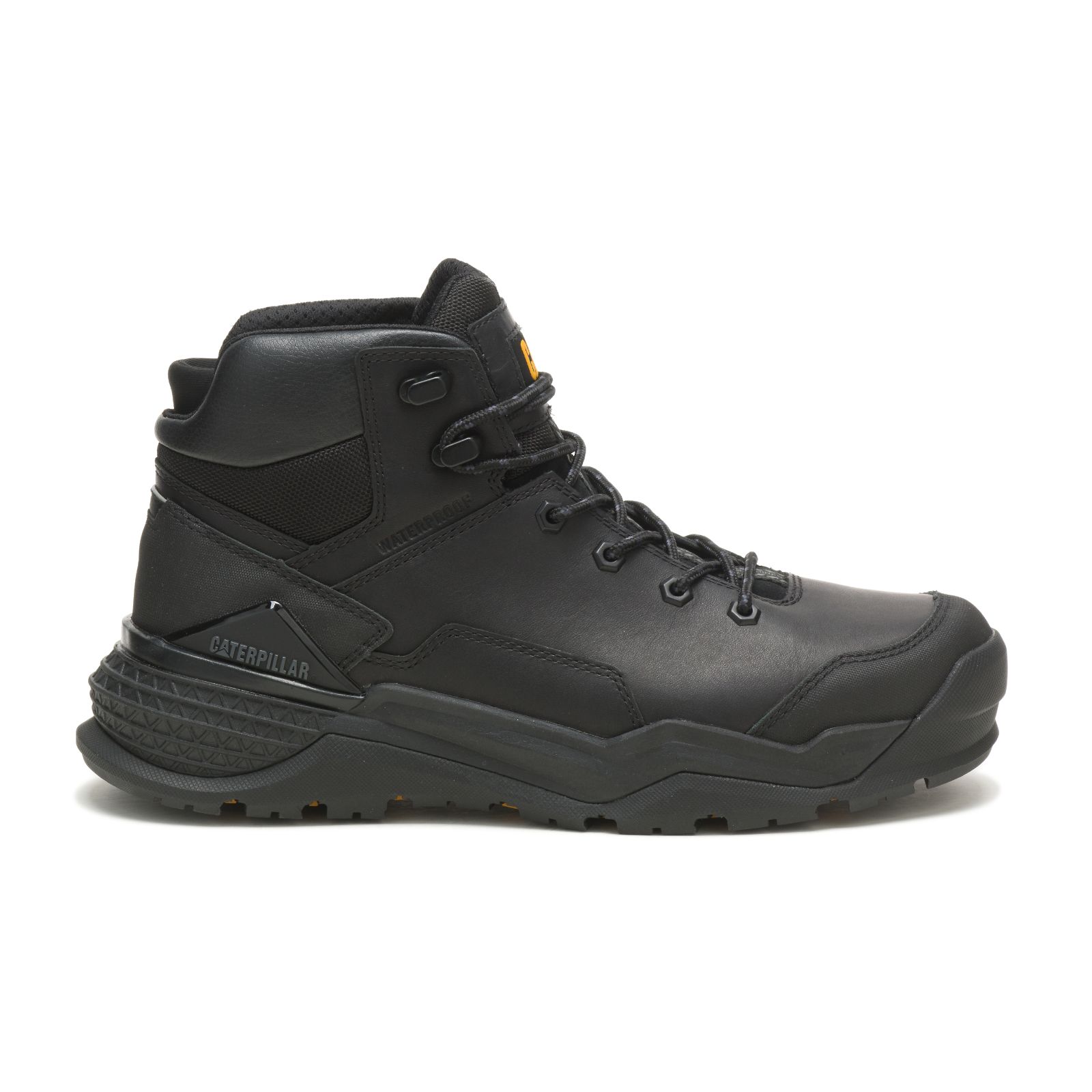 Caterpillar Provoke Mid Waterproof Philippines - Mens Work Boots - Black 53790JCUP